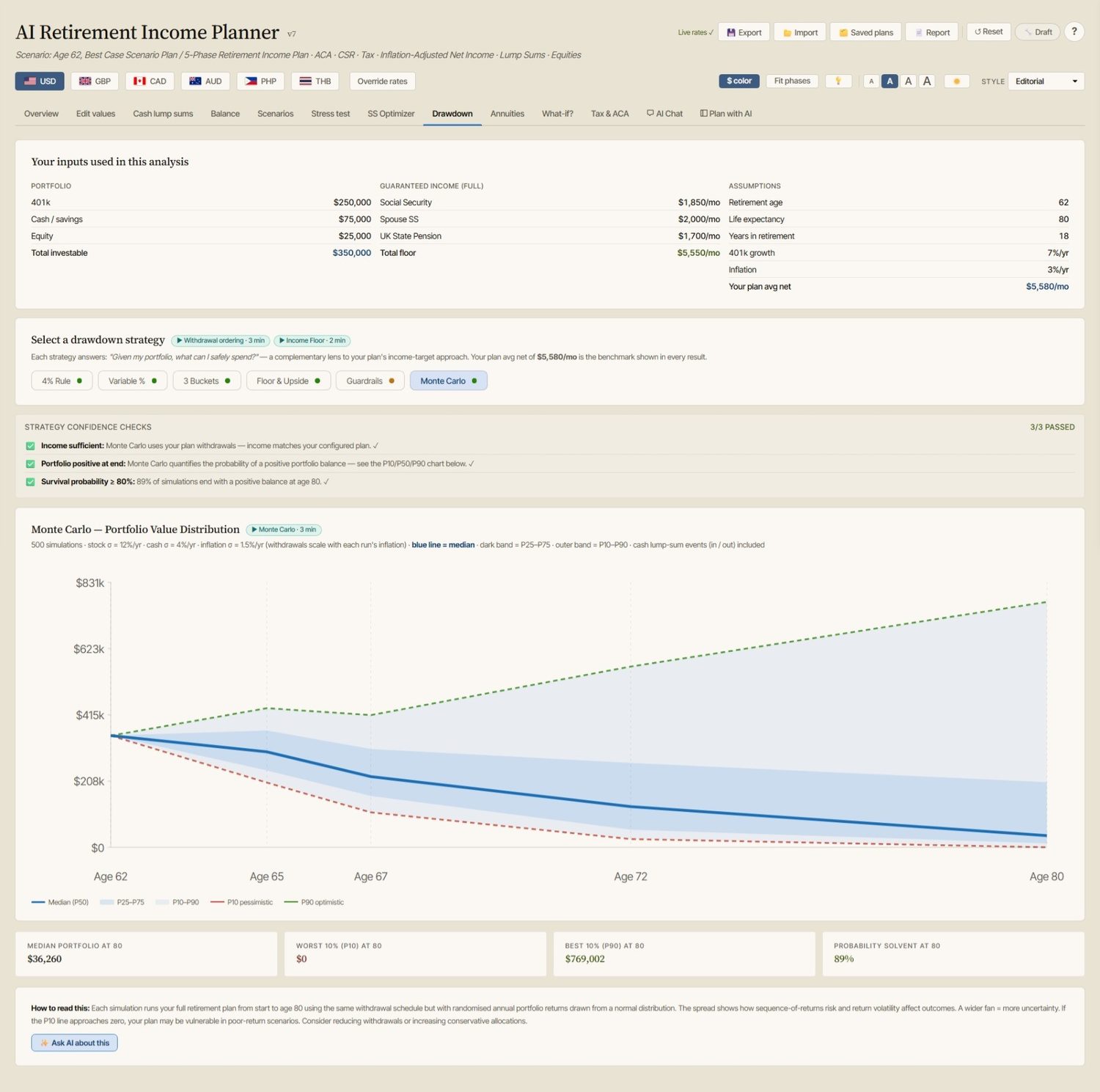 AI Retirement Income Planner screenshot 3